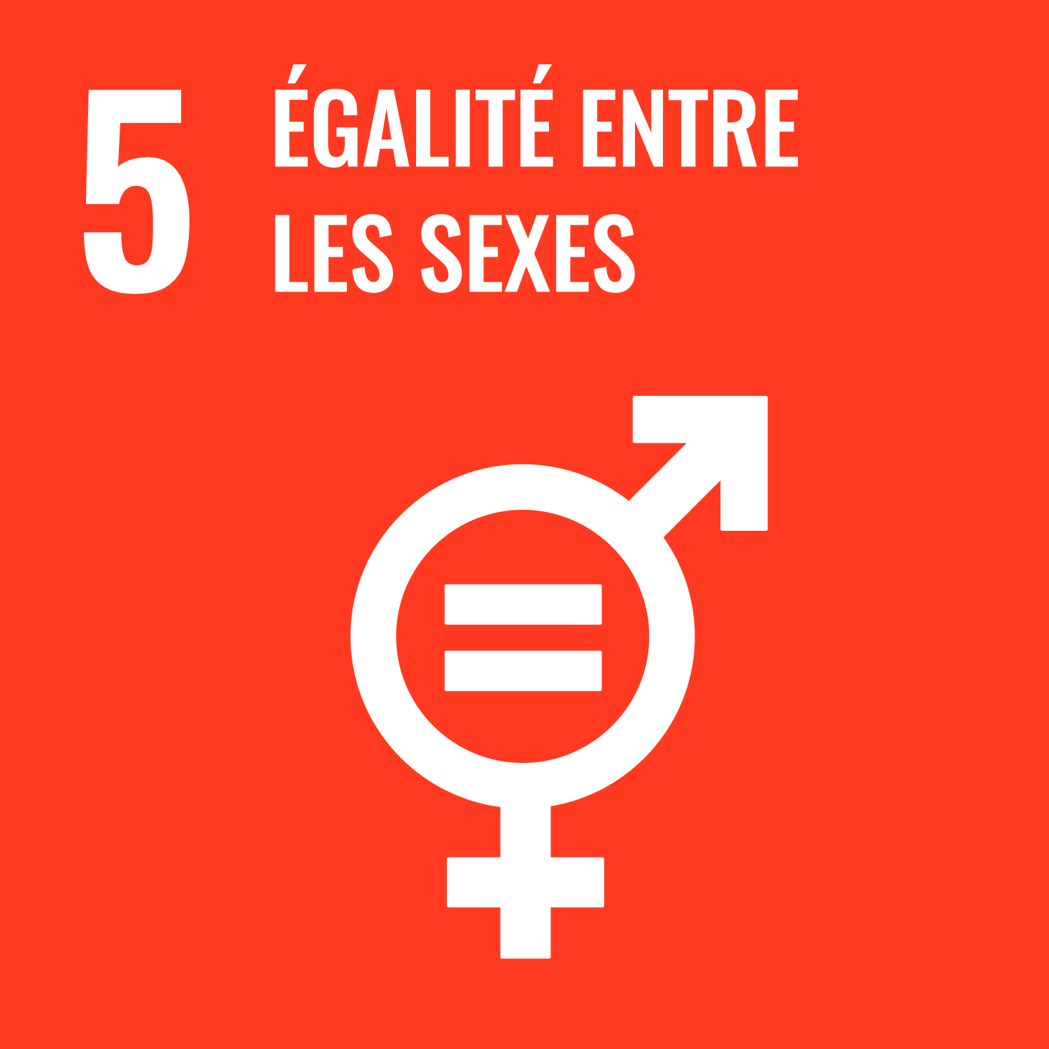 Ic&ocirc;ne ODD 5 &ndash; &Eacute;galit&eacute; entre les sexes.